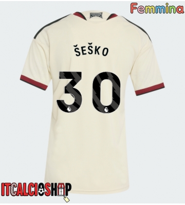 Manchester United Benjamin Sesko #30 Terza Maglia Femmina 2026-27 Manica Corta
